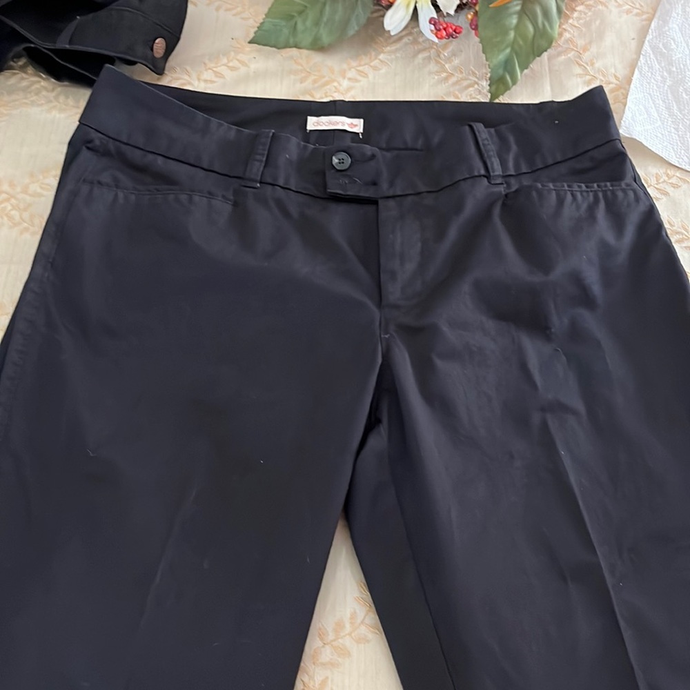 Dockers ankle black pants cotton excellent condition